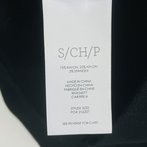 CAbi Black 3/4 Sleeve Back Zip Front Snap Rayon Blend Career Shirt Womens Small - Picture 5 of 5